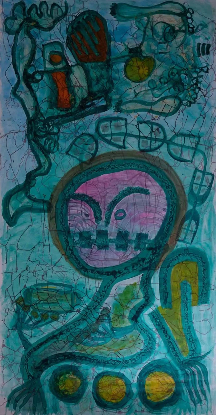 Hanguyentri-HNT004-The hidden girl and her dog-171x324cm-AcrylicOnCanvas-2021
